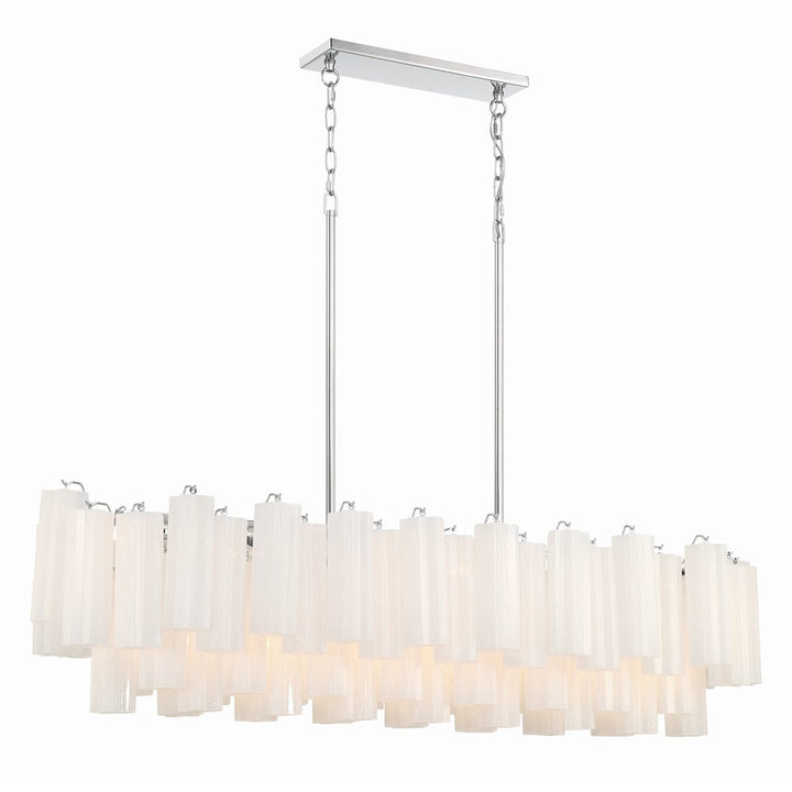 Aurora Chandelier en Tube de Verre Superposé Ambre - Neutralighting