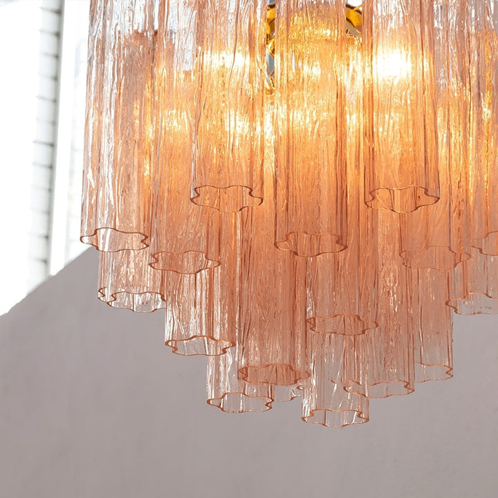 Aurora Lustre Verre Tube Superposé Luxe - Neutralighting