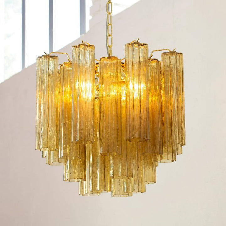 Aurora Lustre Verre Tube Superposé Luxe - Neutralighting