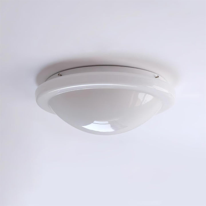 Aire Lustre Plafonnier Dôme en Verre Crème Lueur Douce - Neutralighting