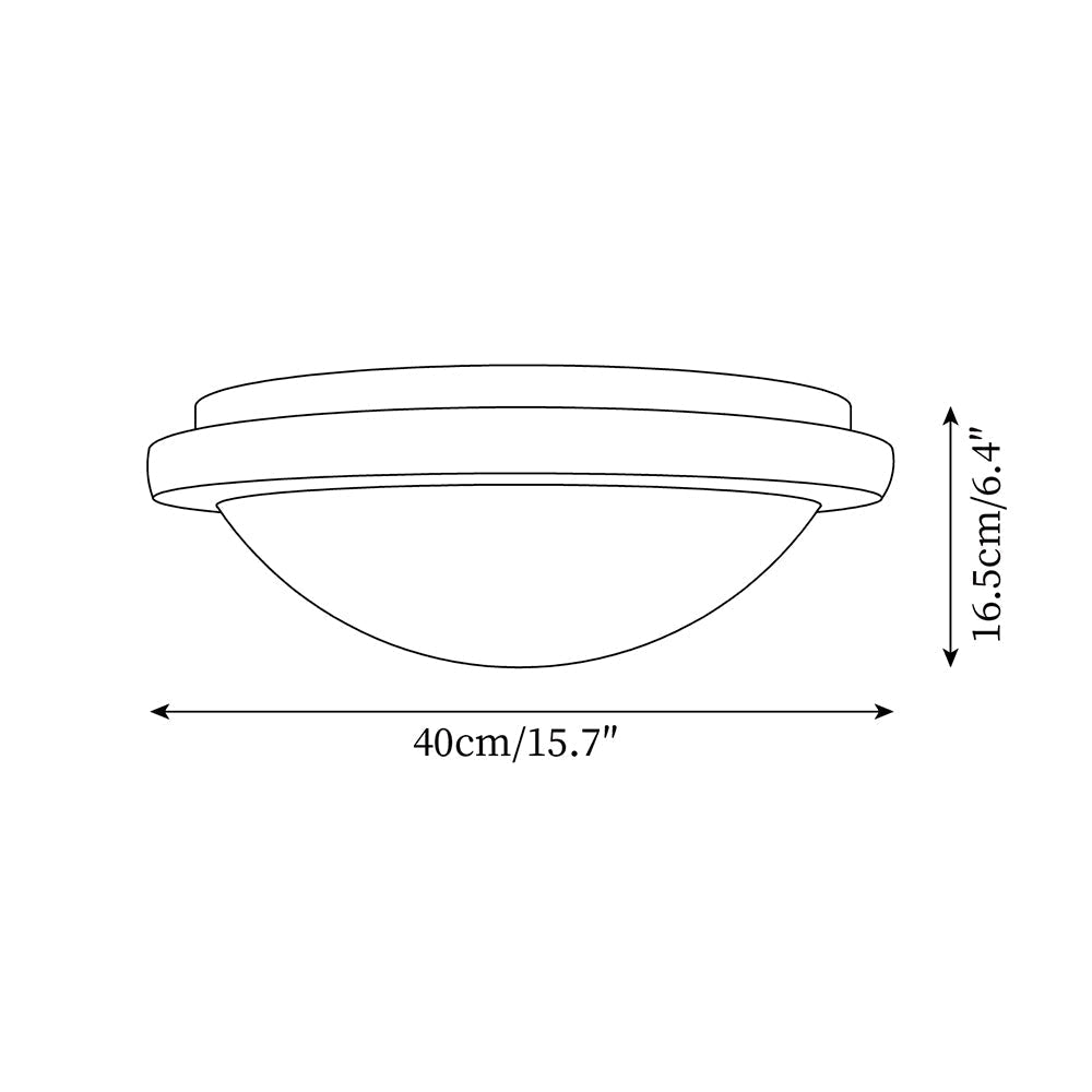 Aire Lustre Plafonnier Dôme en Verre Crème Lueur Douce - Neutralighting