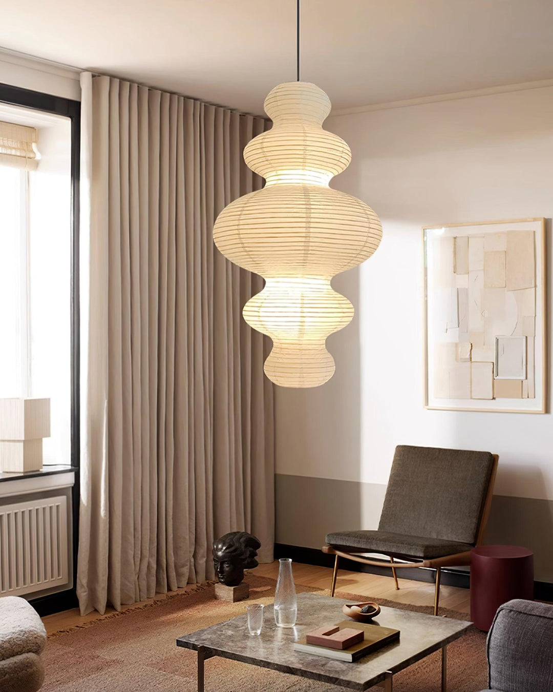 Akari Lampe Pendante Minimaliste en Bambou - Neutralighting