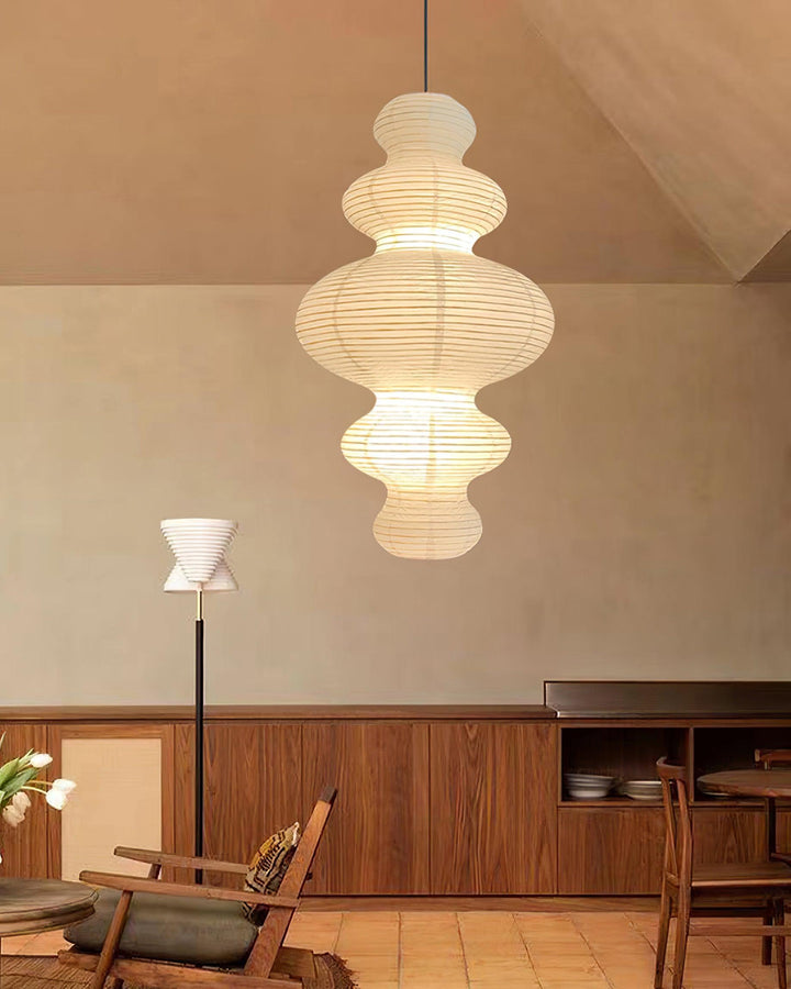 Akari Lampe Pendante Minimaliste en Bambou - Neutralighting