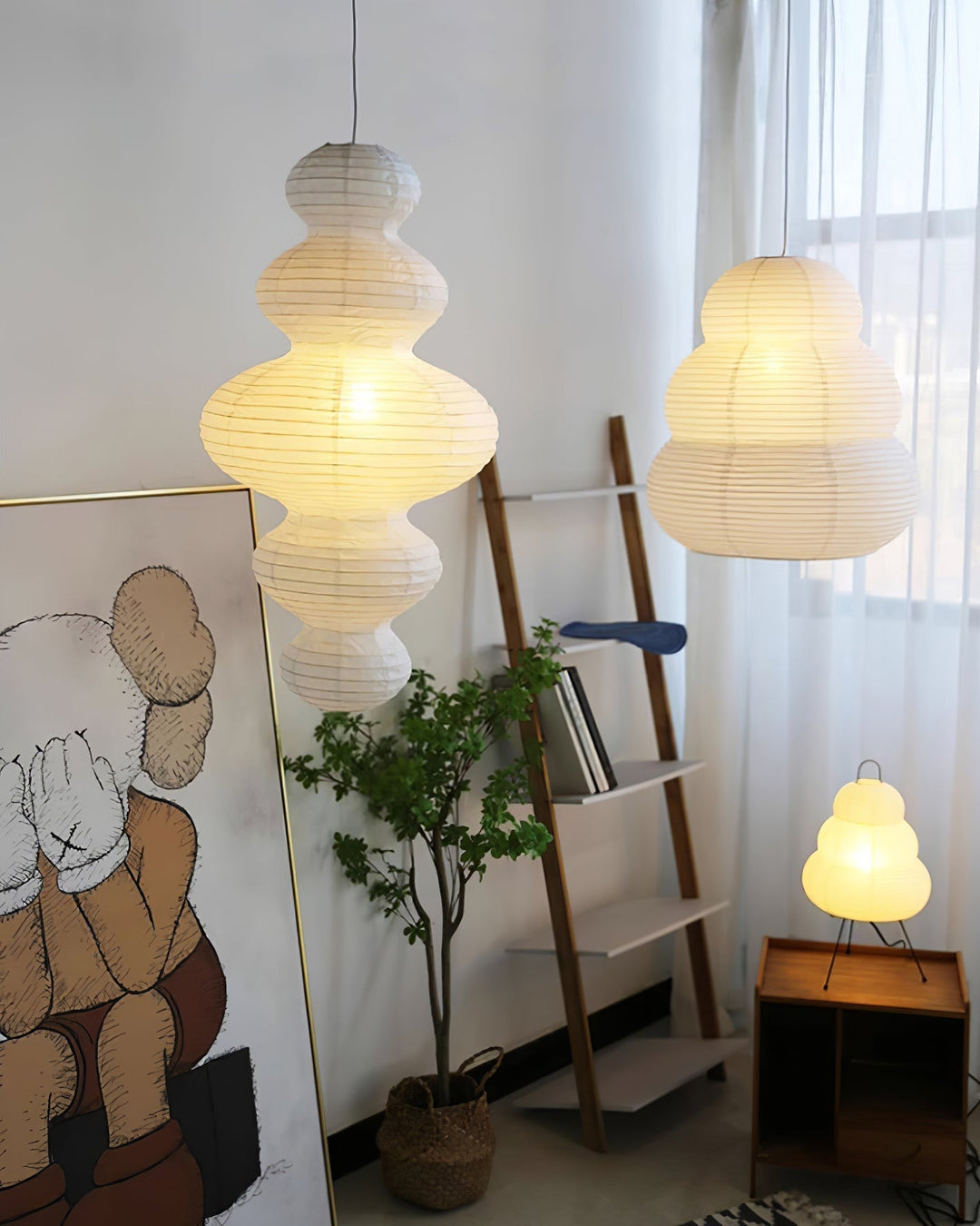 Lythaaris Lampe Pendante Art Naturel Bambou Swag - Neutralighting