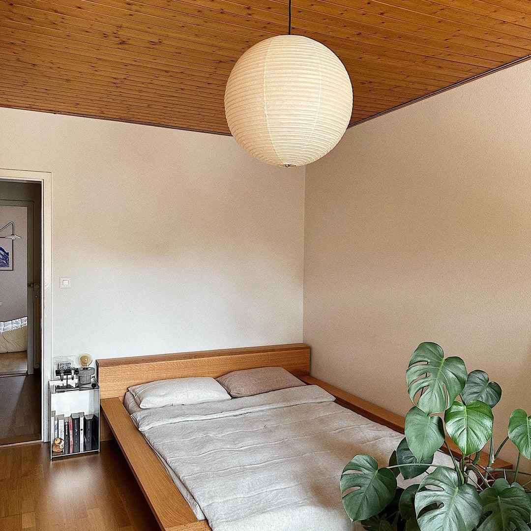 Solara Suspension Bambou Papier Washi Ronde - Neutralighting