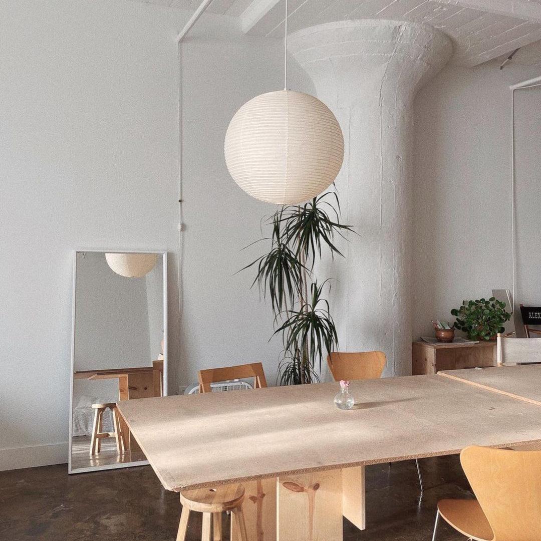 Solara Suspension Bambou Papier Washi Ronde - Neutralighting
