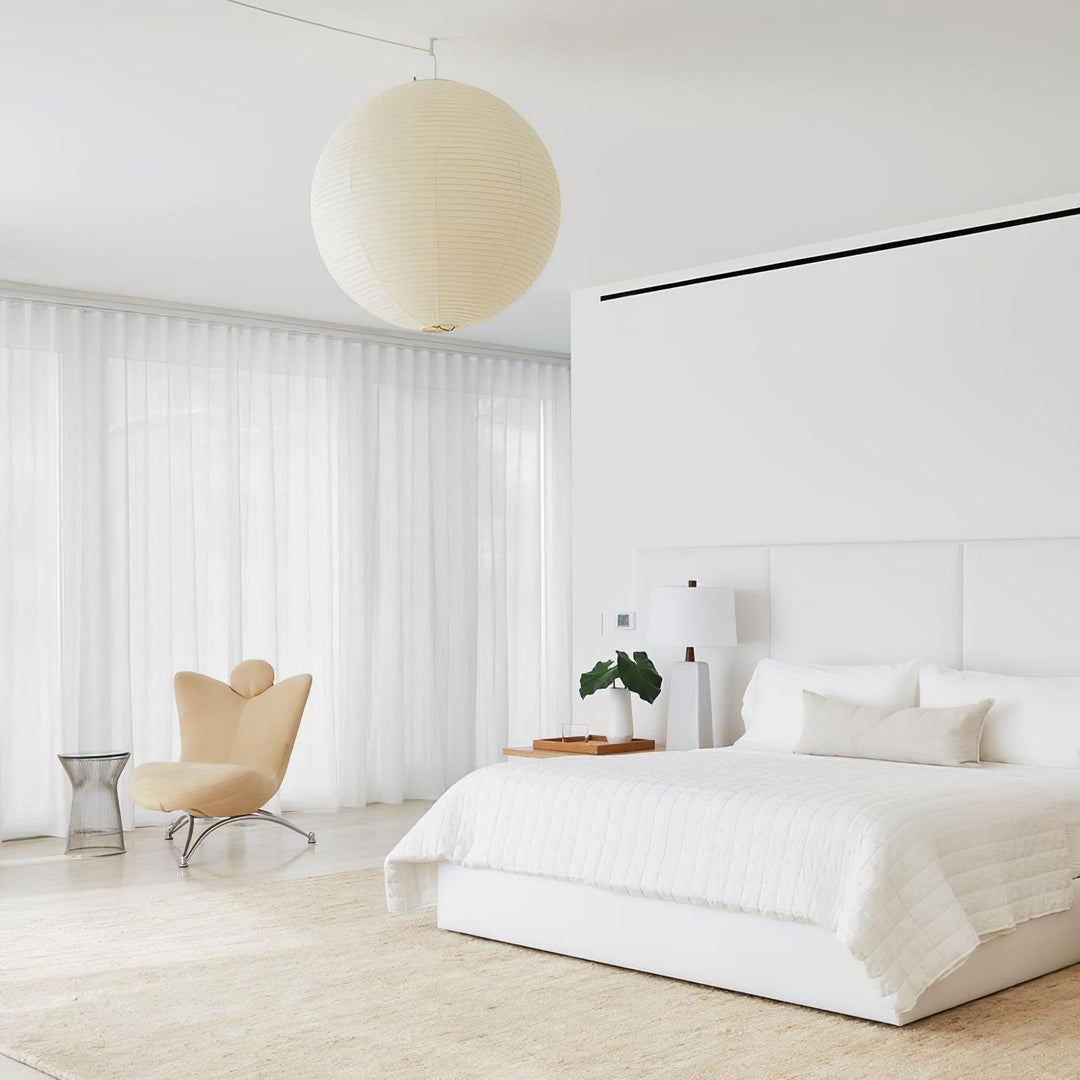 Solara Suspension Bambou Papier Washi Ronde - Neutralighting