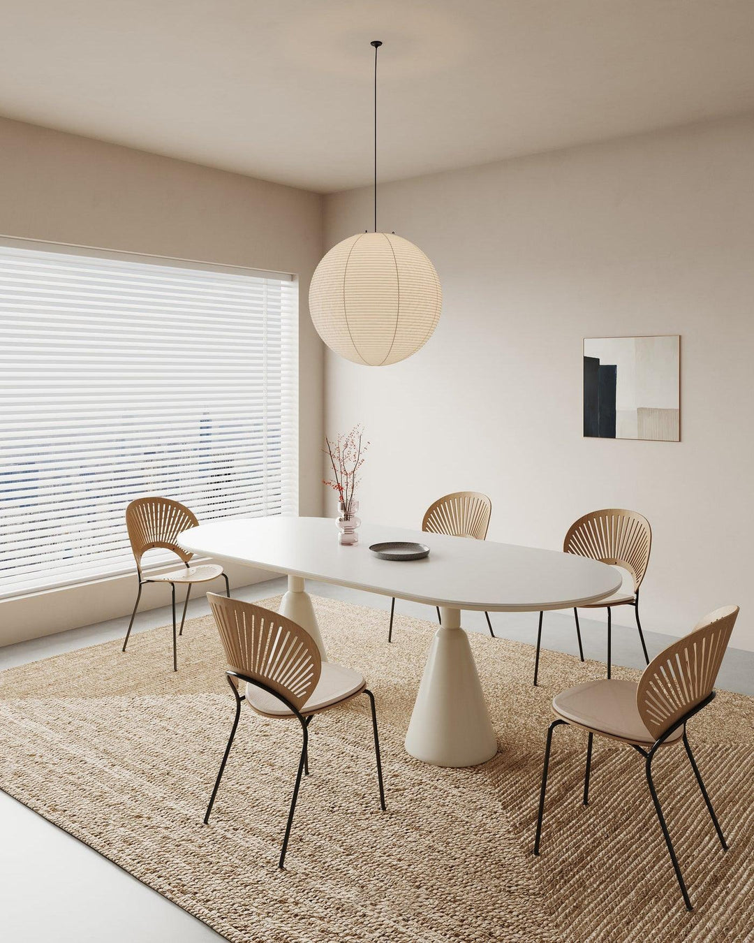 Solara Suspension Bambou Papier Washi Ronde - Neutralighting