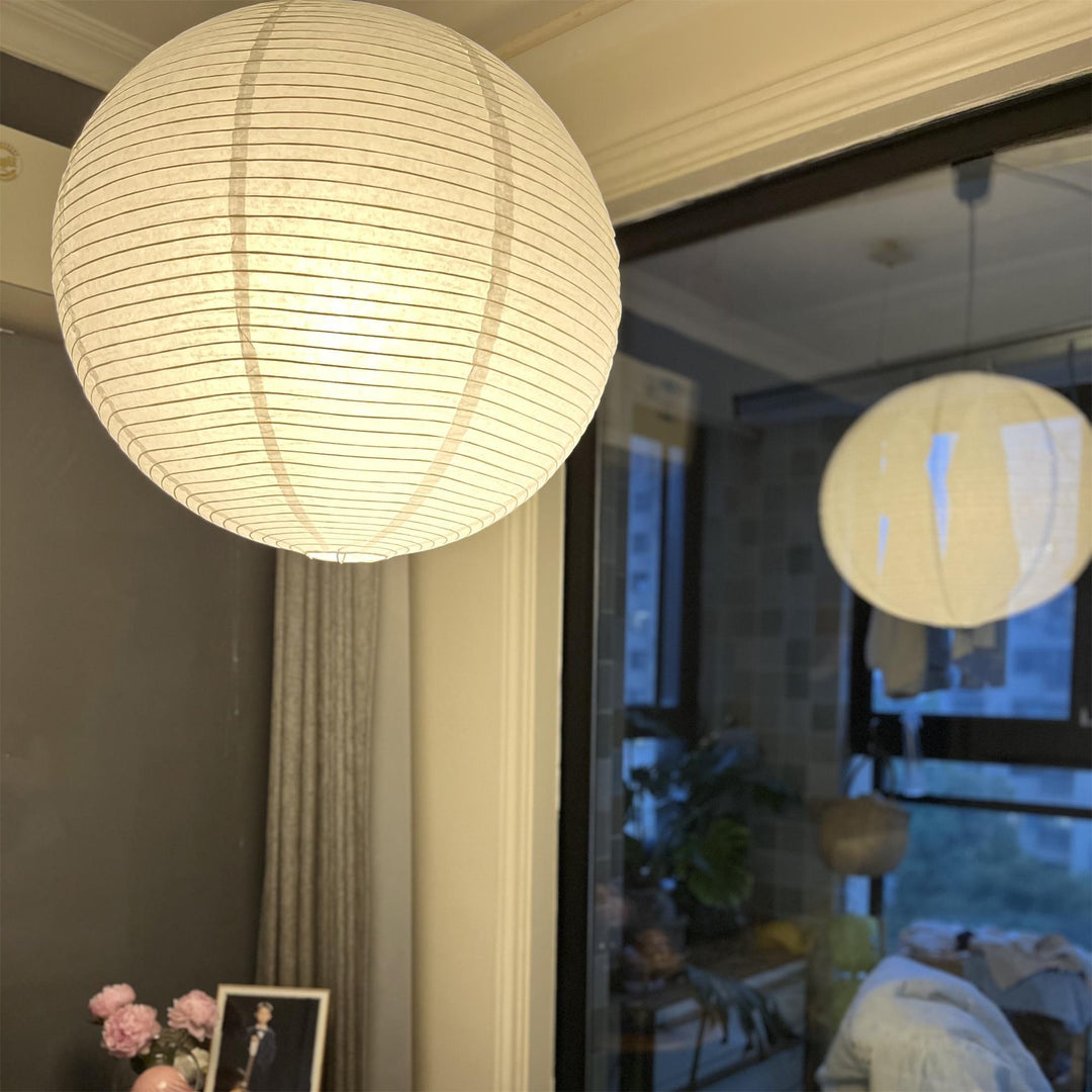 Solara Suspension Bambou Papier Washi Ronde - Neutralighting