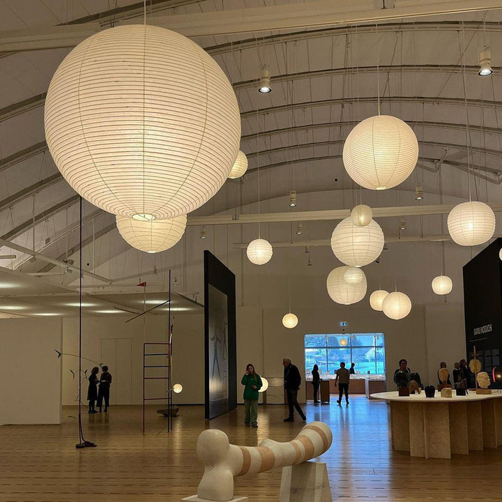 Solara Suspension Bambou Papier Washi Ronde - Neutralighting