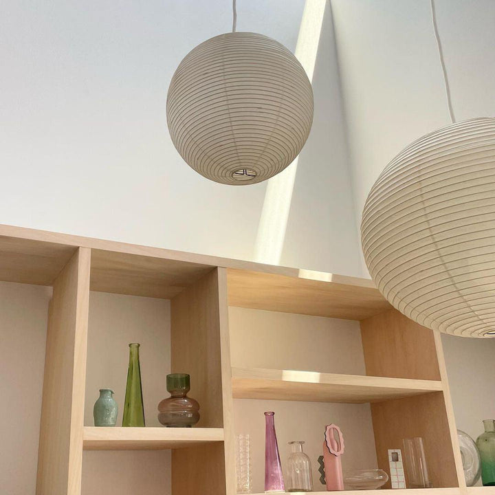 Solara Suspension Bambou Papier Washi Ronde - Neutralighting
