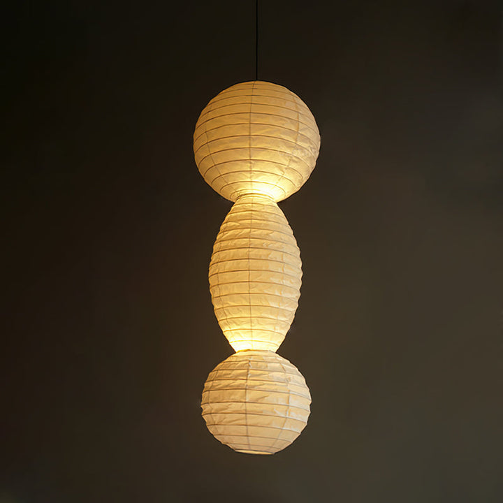 Nami Suspension lanterne en papier style wabi-sabi - Neutralighting