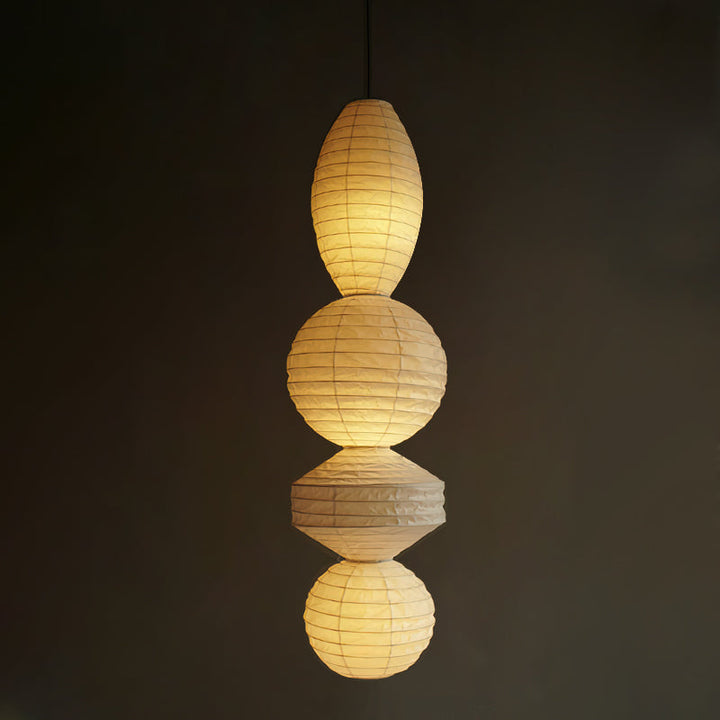 Nami Suspension lanterne en papier style wabi-sabi - Neutralighting