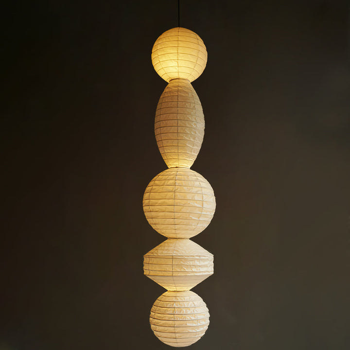 Nami Suspension lanterne en papier style wabi-sabi - Neutralighting