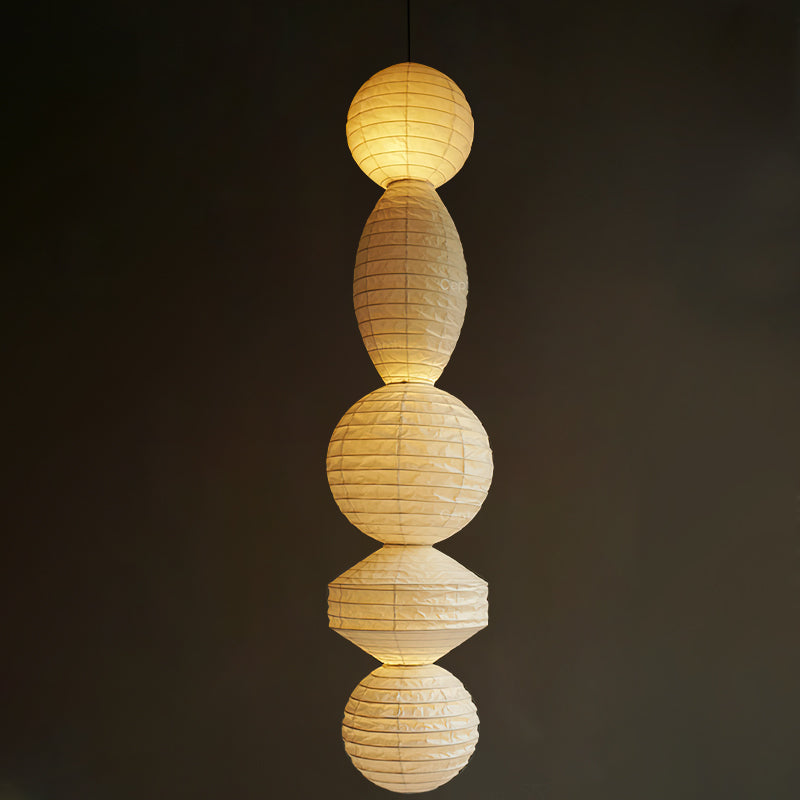 Nami Suspension lanterne en papier style wabi-sabi - Neutralighting