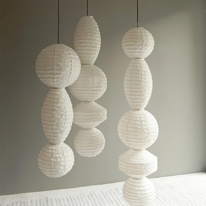 Nami Suspension lanterne en papier style wabi-sabi - Neutralighting