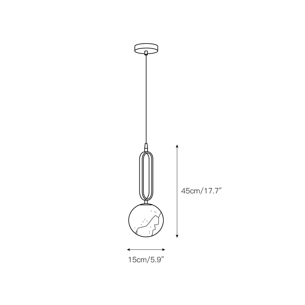 Gloruvyd Suspension en Métal Boule Minimaliste - Neutralighting