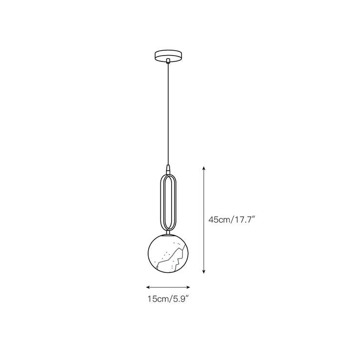 Gloruvyd Suspension en Métal Boule Minimaliste - Neutralighting