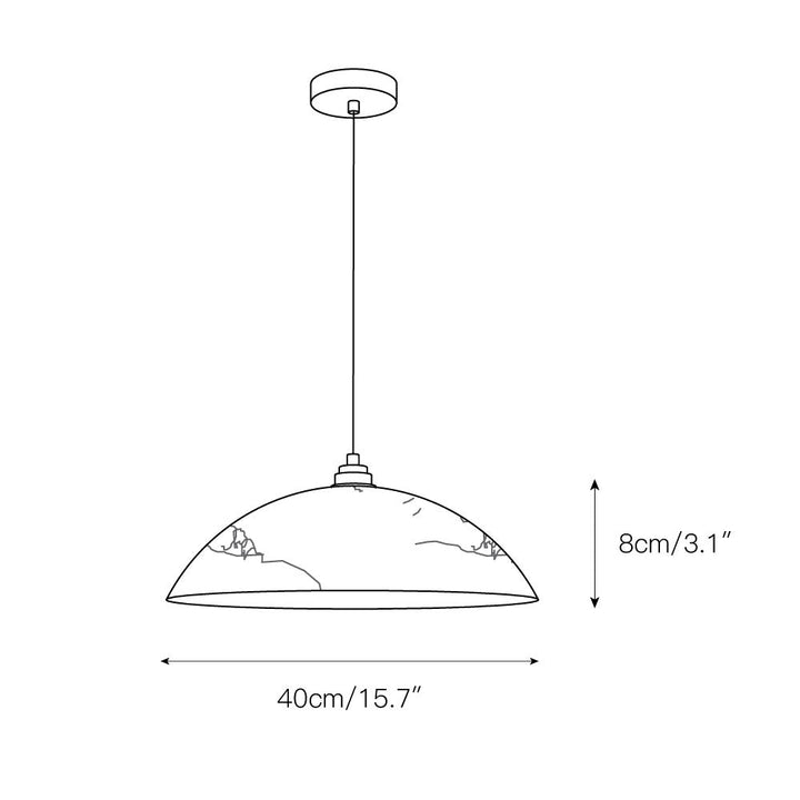 Ljomuvyd Suspension Métal Dôme Créativité Salon - Neutralighting