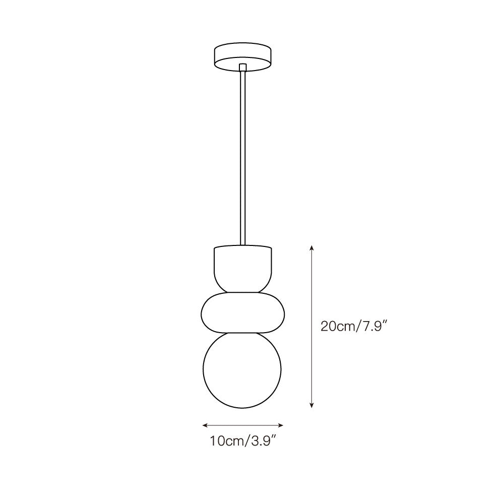 Rauduvyn Suspension Totem Moderne en Albâtre - Neutralighting