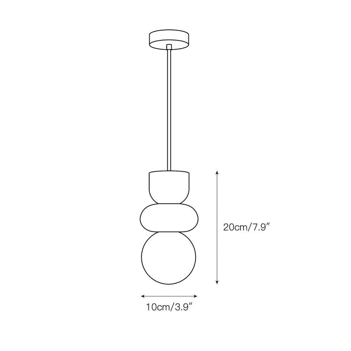 Rauduvyn Suspension Totem Moderne en Albâtre - Neutralighting