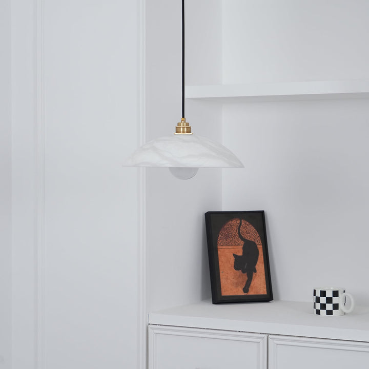 Delin Suspension Dôme en Albâtre &amp; Laiton - Neutralighting