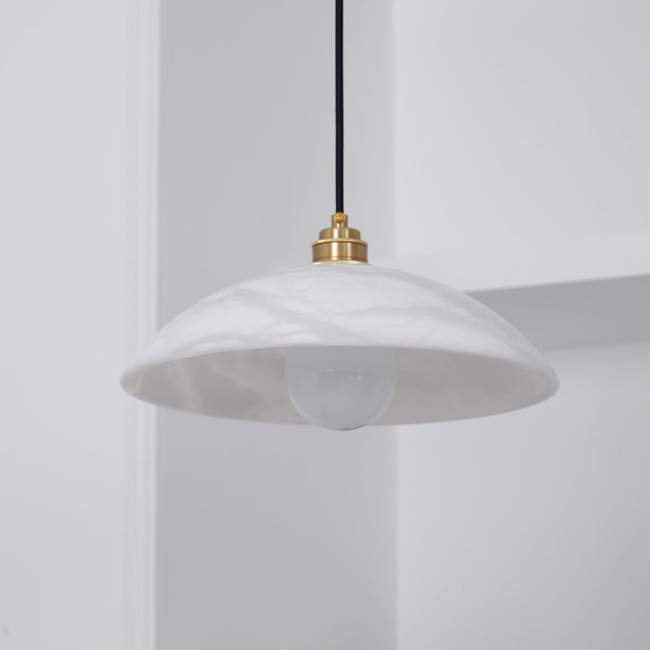 Delin Suspension Dôme en Albâtre &amp; Laiton - Neutralighting