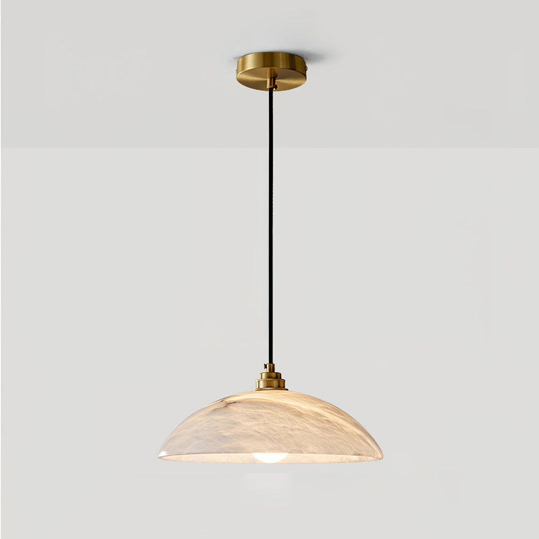 Delin Suspension Dôme en Albâtre &amp; Laiton - Neutralighting