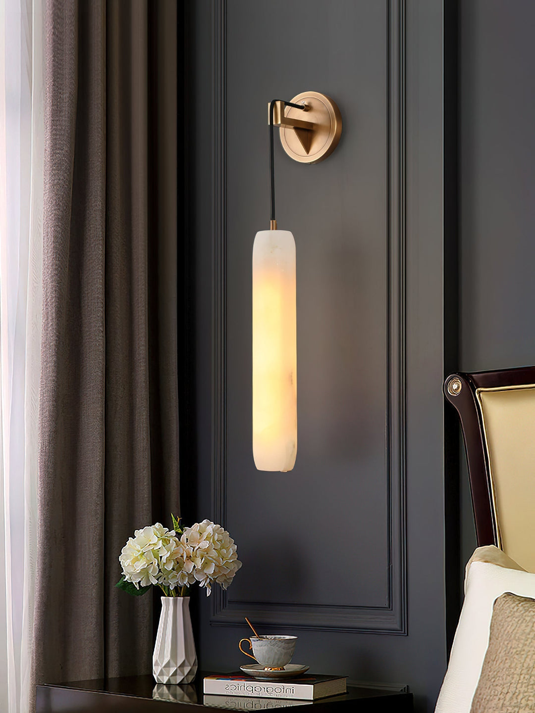 Alabaster Applique Murale Métal Flûte Créativité Salon - Neutralighting