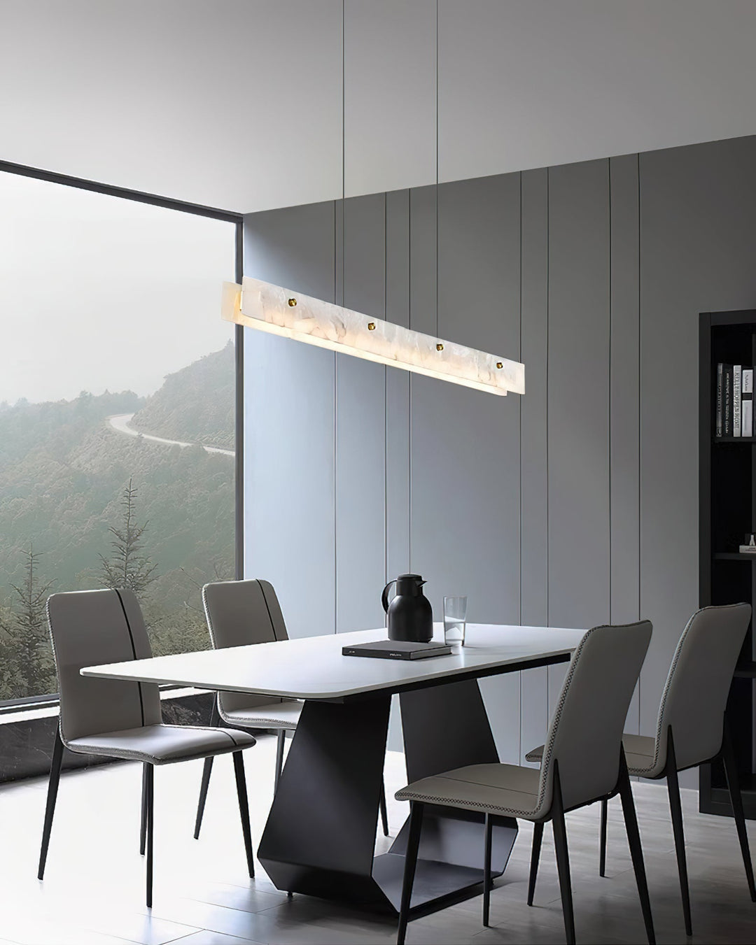 Ljomuvye Suspension Métal Linéaire Moderne LED Salon - Neutralighting