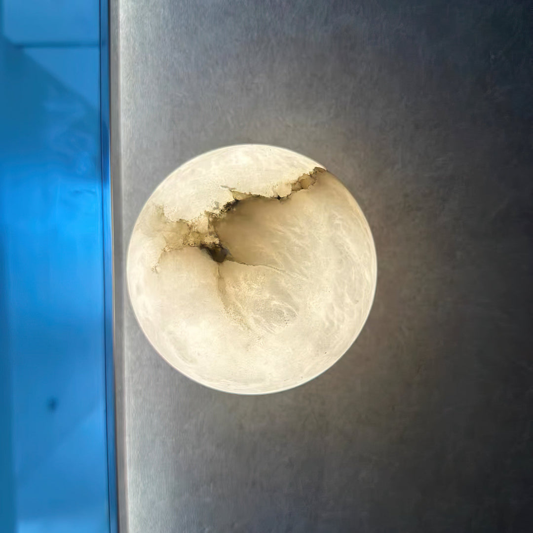 Vevinir Applique Murale Globe en Albâtre - Neutralighting