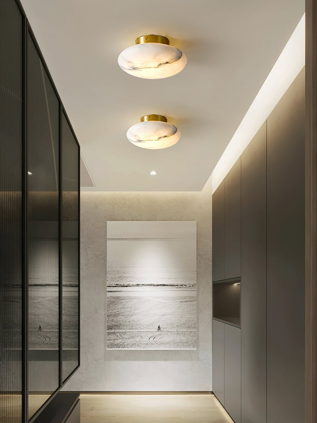Vanorara Minimaliste Albâtre Applique Plafond - Neutralighting