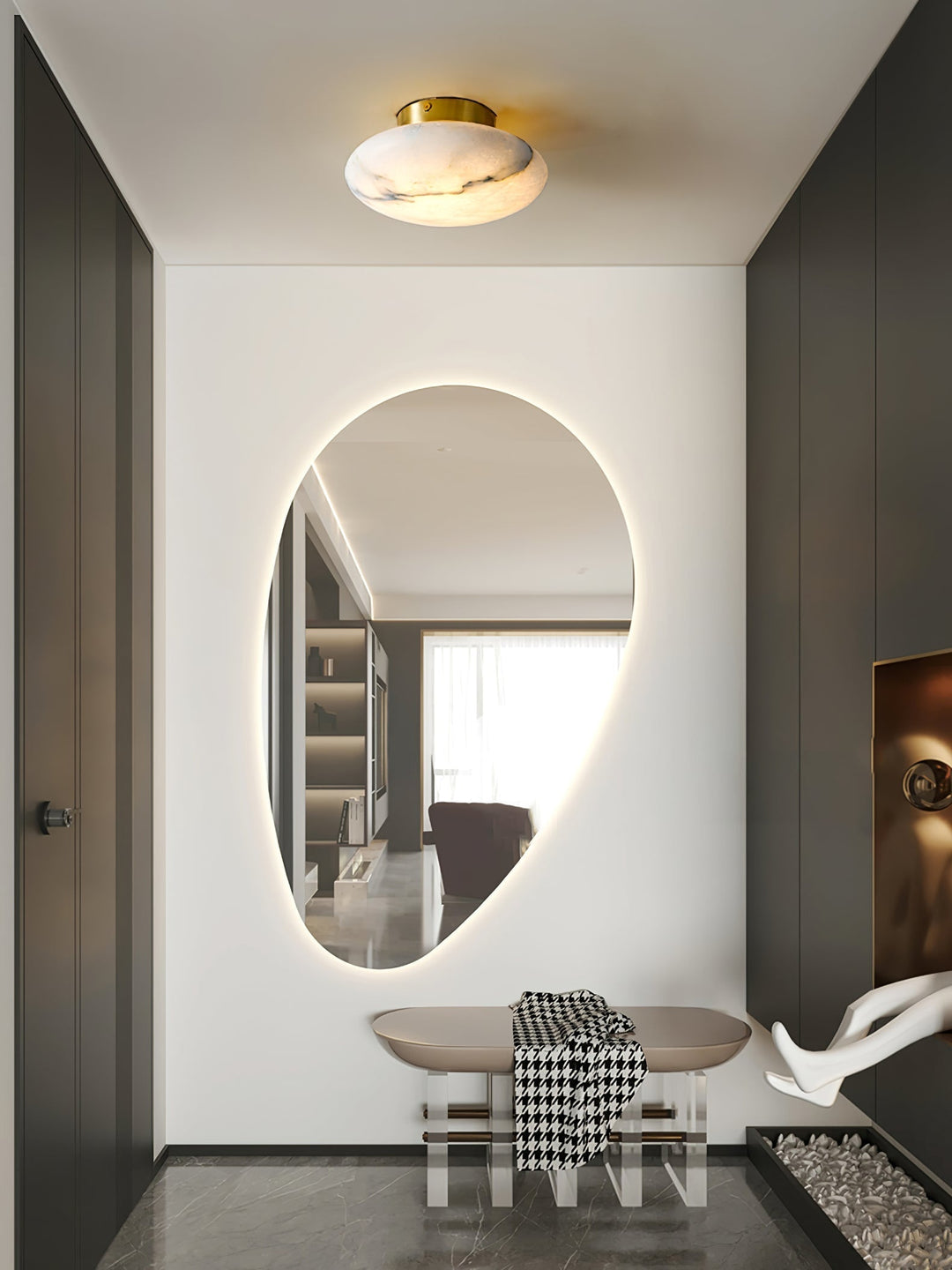 Vanorara Minimaliste Albâtre Applique Plafond - Neutralighting
