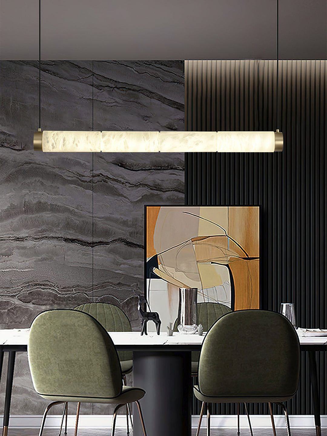 Plotuvyi Suspension Albâtre Bande Moderne Salon - Neutralighting