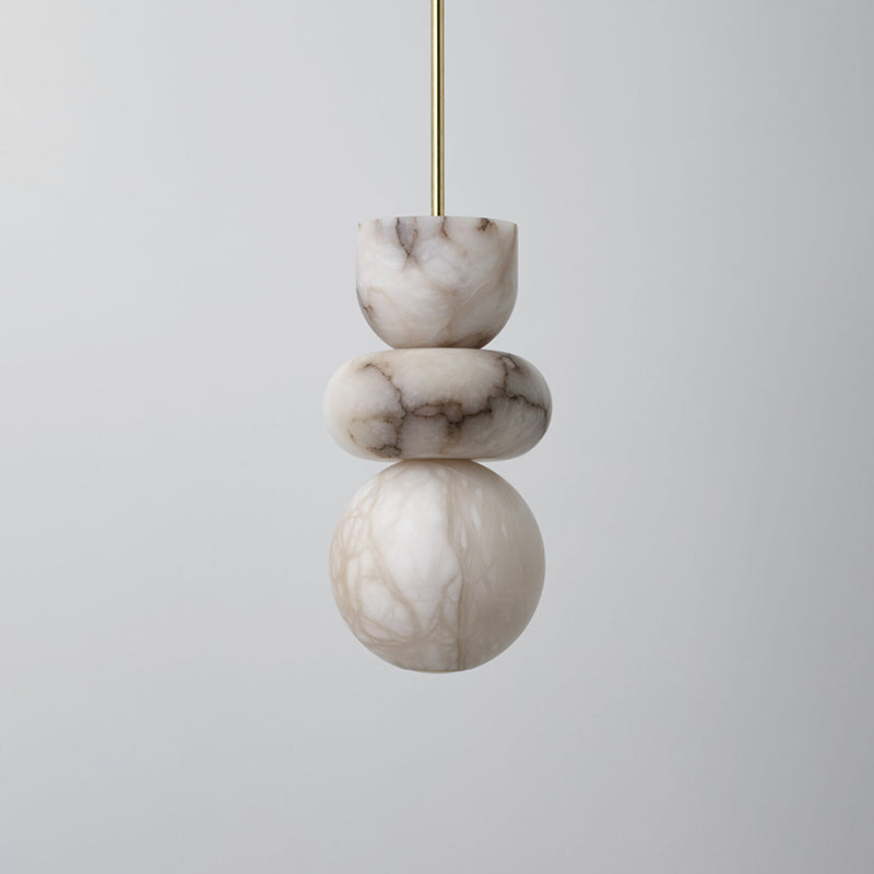 Rauduvyn Suspension Totem Moderne en Albâtre - Neutralighting