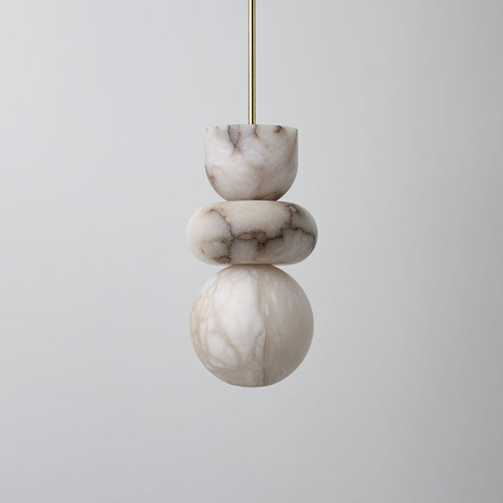 Rauduvyn Suspension Totem Moderne en Albâtre - Neutralighting