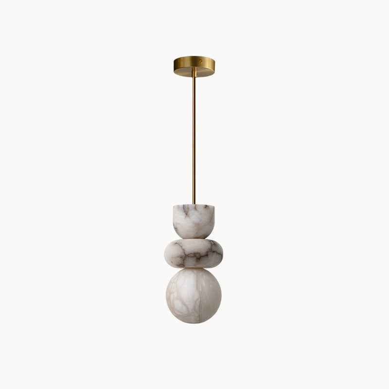 Rauduvyn Suspension Totem Moderne en Albâtre - Neutralighting