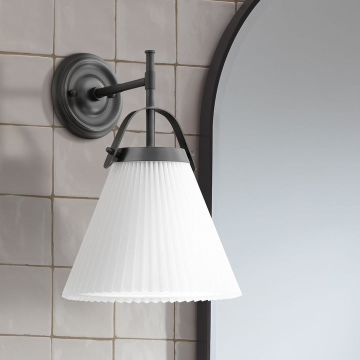 Pure Lampe Murale Plissée En Tissu Et Laiton Élégance Premium - Neutralighting