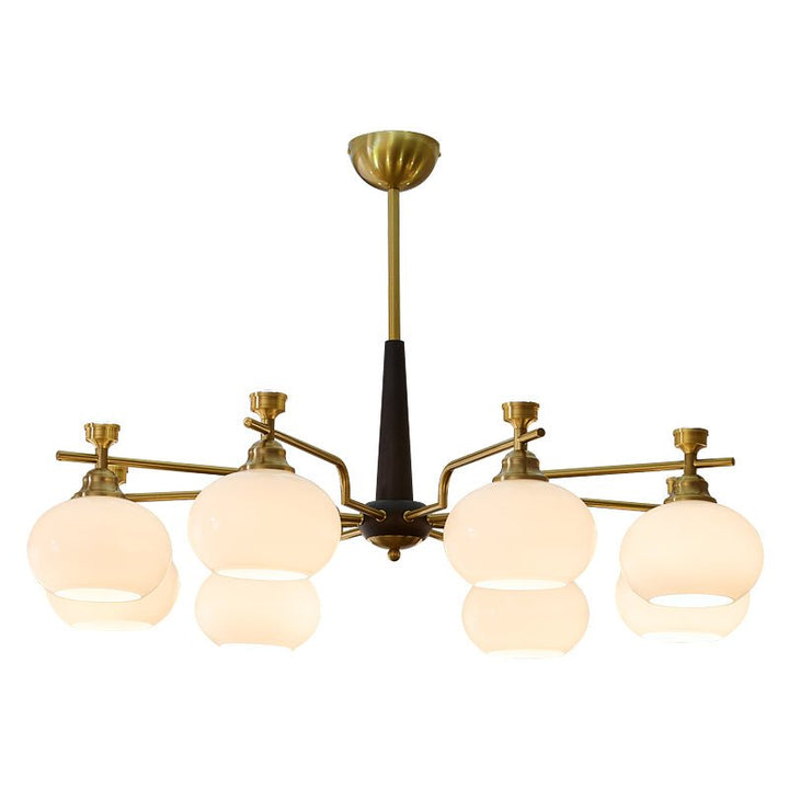 Velirara Chandelier Traditionnel Unique Sphère Bois Verre - Neutralighting