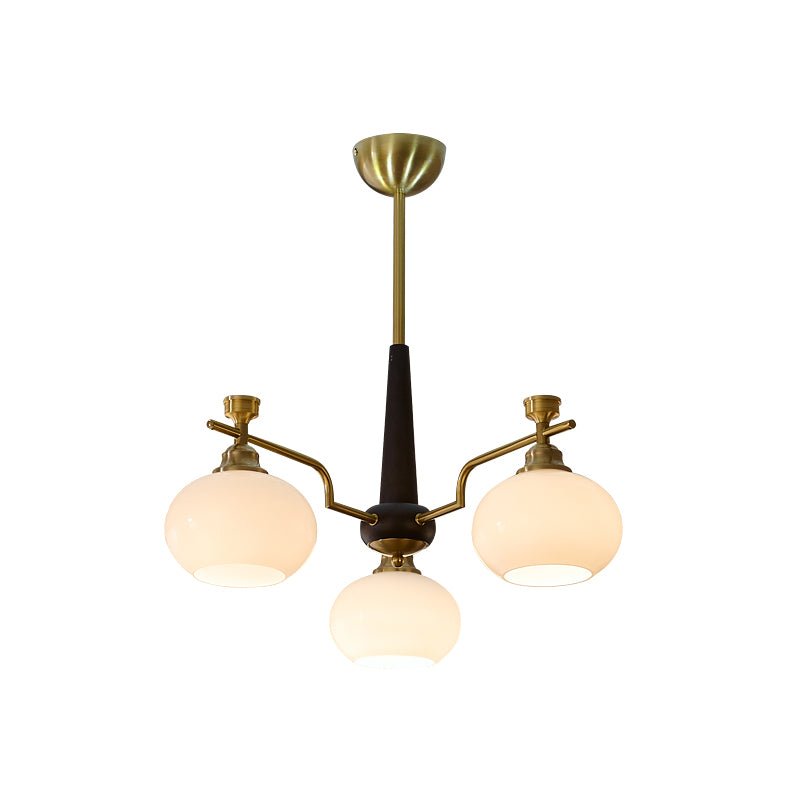 Velirara Chandelier Traditionnel Unique Sphère Bois Verre - Neutralighting