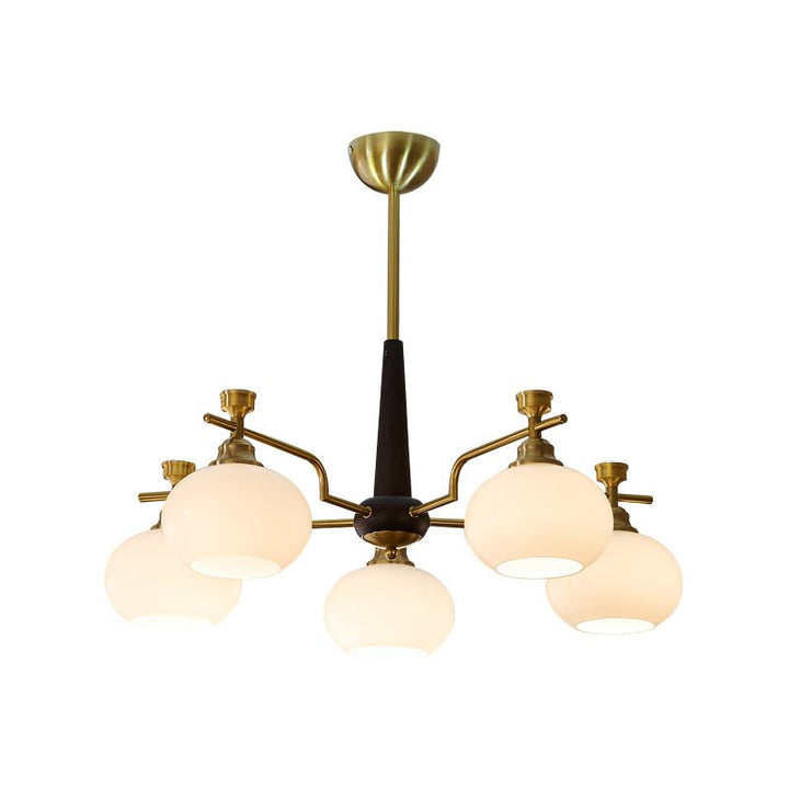 Velirara Chandelier Traditionnel Unique Sphère Bois Verre - Neutralighting