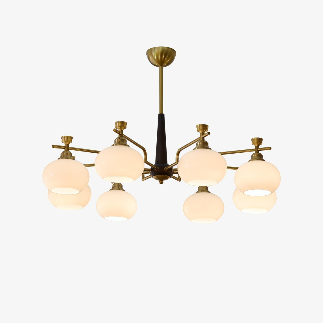 Velirara Chandelier Traditionnel Unique Sphère Bois Verre - Neutralighting