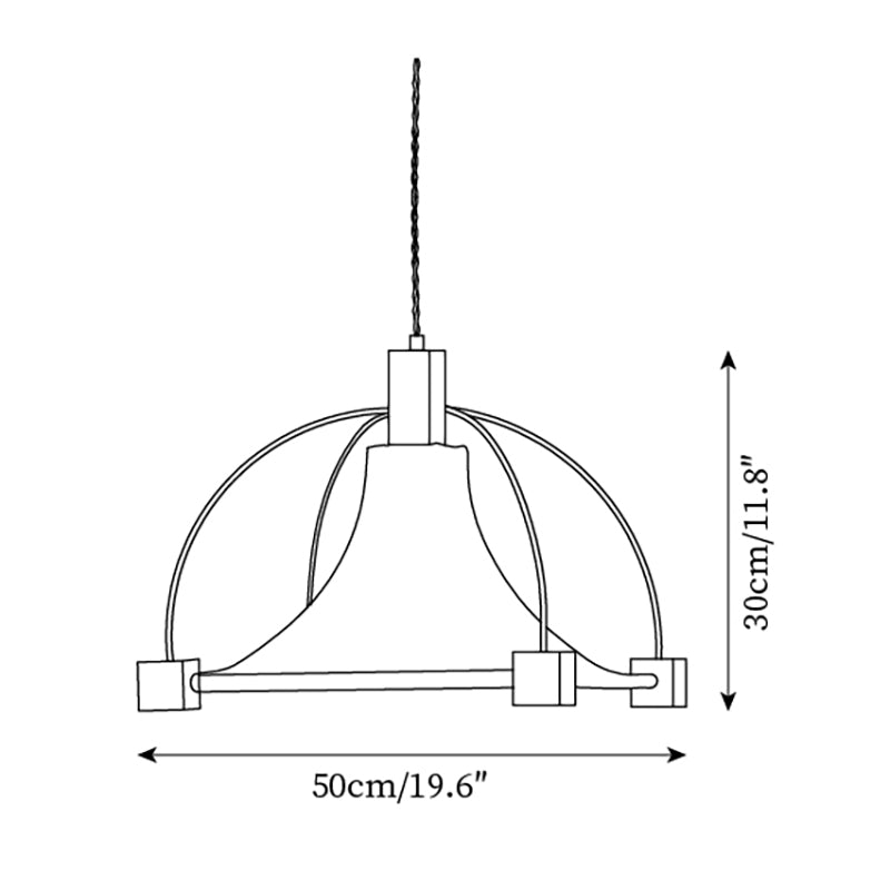 Allegra Suspension Tissu Cadre Minimaliste - Neutralighting