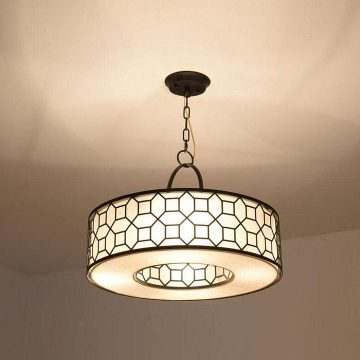 Arshaor Suspension Ronde en Cuivre et Verre Élégante - Neutralighting