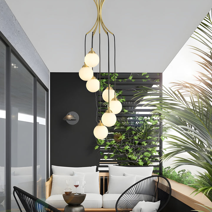 Zoruvyi Chandelier en Verre Boule Moderne Minimaliste - Neutralighting