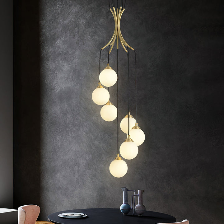 Zoruvyi Chandelier en Verre Boule Moderne Minimaliste - Neutralighting