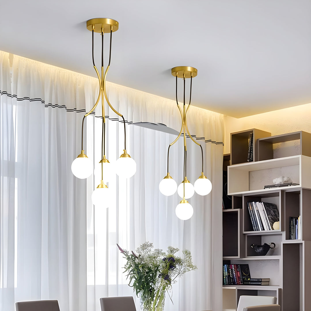 Zoruvyi Chandelier en Verre Boule Moderne Minimaliste - Neutralighting