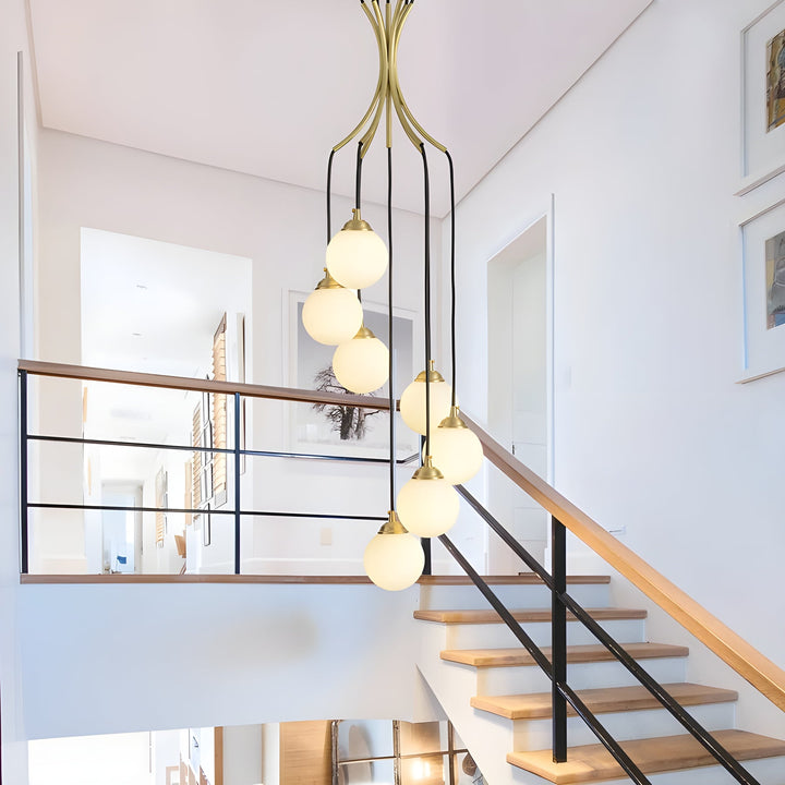Zoruvyi Chandelier en Verre Boule Moderne Minimaliste - Neutralighting