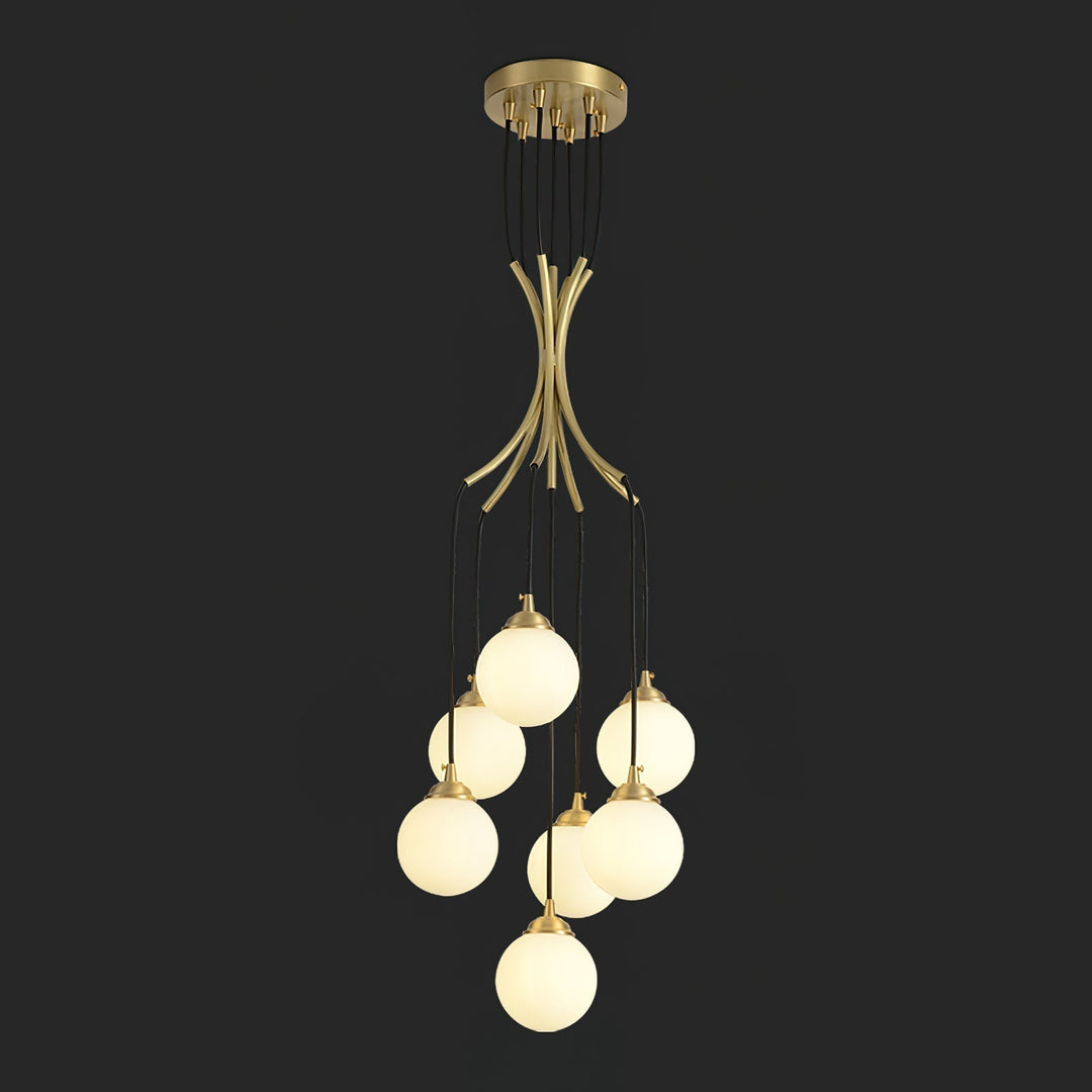 Zoruvyi Chandelier en Verre Boule Moderne Minimaliste - Neutralighting
