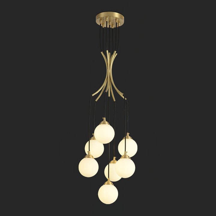 Zoruvyi Chandelier en Verre Boule Moderne Minimaliste - Neutralighting